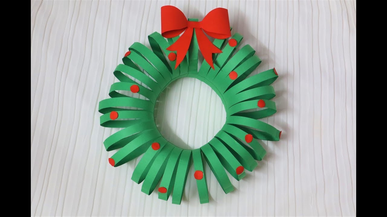 Easiest DIY  Christmas  Wreath Paper  Crafts Christmas  