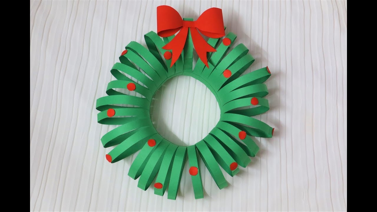 Easiest DIY Christmas Wreath Paper Crafts Christmas Decorations 