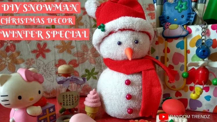 Easy Craft: Cute DIY Sock Snowman, Rice Snowman, Christmas Ideas,Winter Special, Christmas Decor DIY