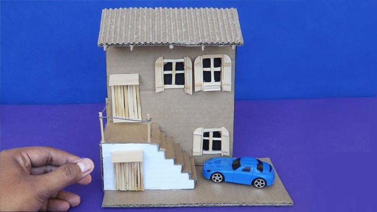 Easy Miniature Dollhouse | Cardboard House Craft