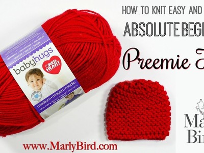 Free Beginner Knit Preemie Hat Pattern for Charity