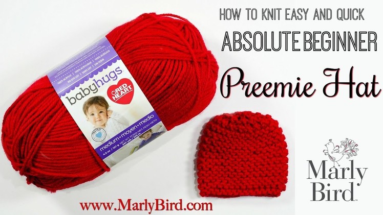 Free Beginner Knit Preemie Hat Pattern for Charity