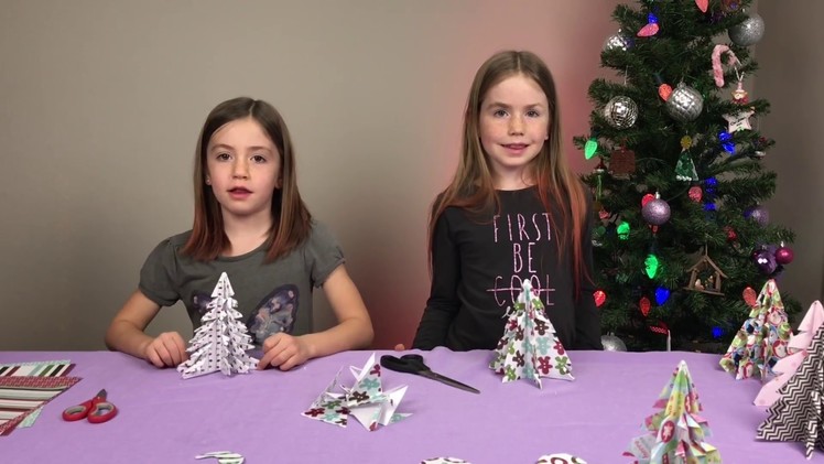 Fun Christmas tree paper craft project for kids - DIY - Z Sisters