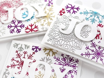 Holiday Card Series 2017 - Day 17 - Glitter Snowflake Diecuts