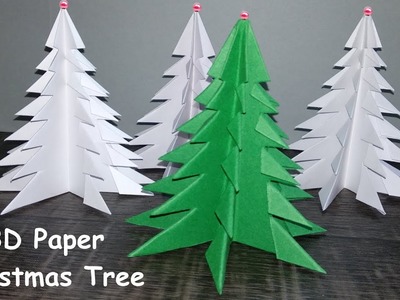 How to Make 3D Paper Christmas Tree ???? 3D Xmas Tree DIY Tutorial