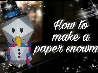 How to make a  snowman⛄ with paper.Christmas craft.DIY snowman