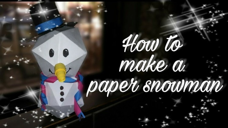 How to make a  snowman⛄ with paper.Christmas craft.DIY snowman