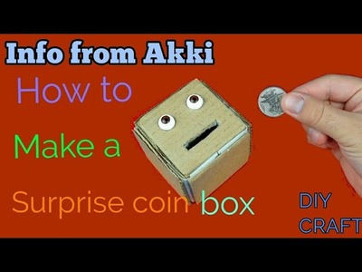 How to Make a Surprise Coin box from Cardboard | DIY craft | HD