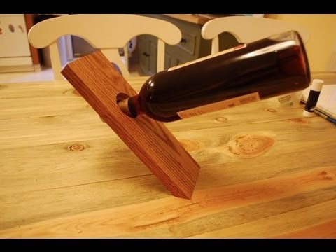 How to Make a Wine Bottle Stand (WoodLogger.com)