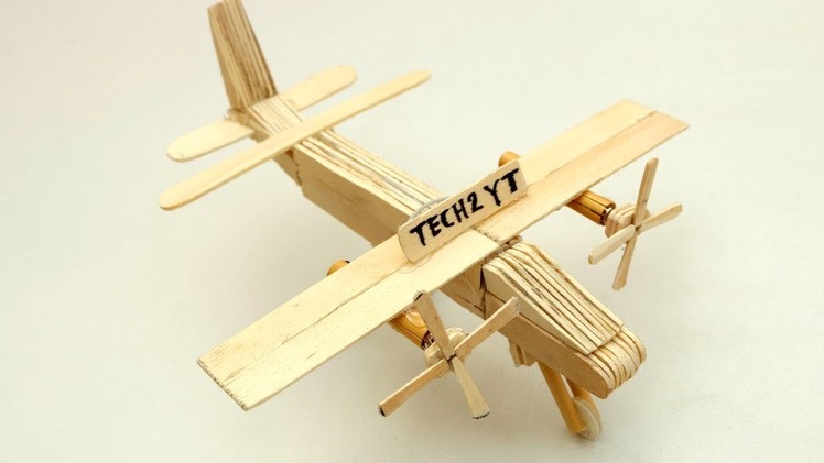 How to Make airplane at home #1 - Use Popsicle Stick or DC Moter