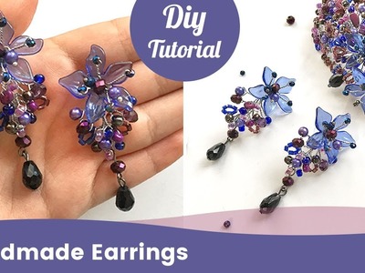 How to Make Beaded Earrings with Crystals, Beads and Wire