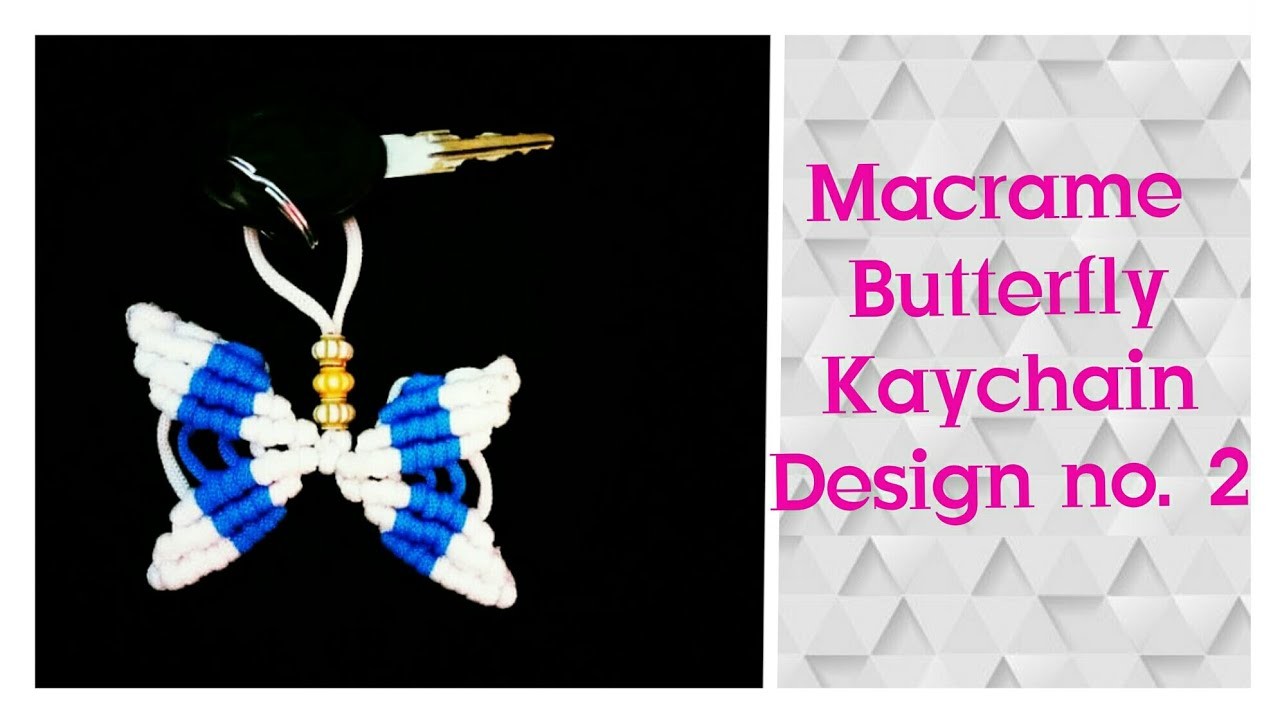 How To Make. DIY. Macrame Butterfly Key Chain. Easy Tutorial
