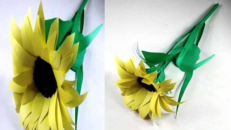 How To Make DIY Paper Sunflower - Paper Craft Tutorial