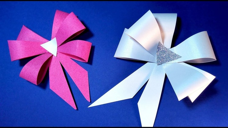 How to make easy paper bow. Bow with paper. Ideas for gift wrapping
