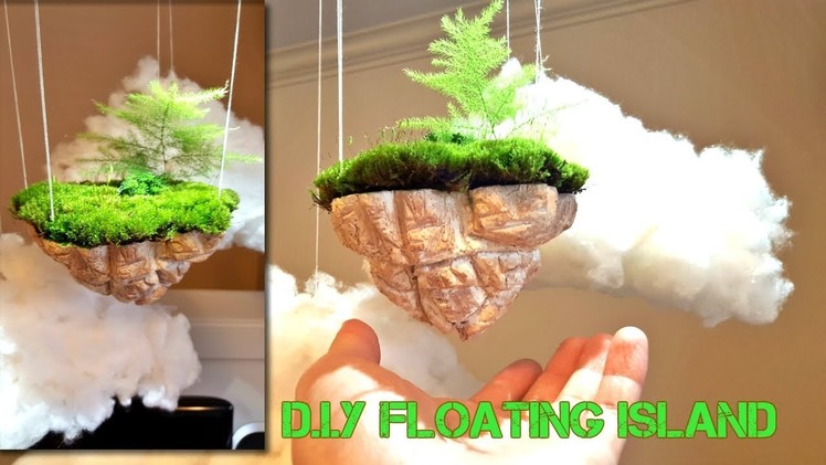 How to Make Mini Floating Island With Foam (with real plants and moss)