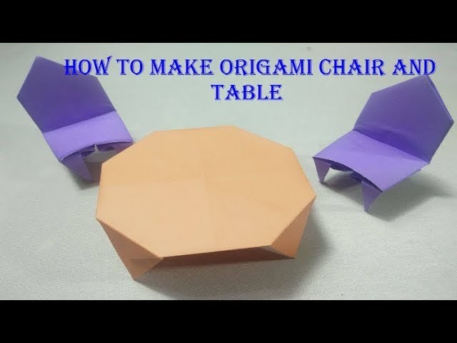 How to make origami chair and table | Kids paper craft  ⑁ ⎍