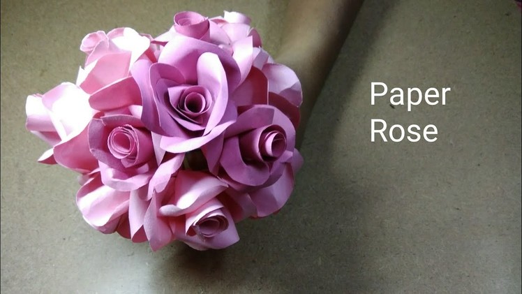 How to make realistic and easy Paper roses | 5 minutes craft | paper flowers rose tutorial DIY