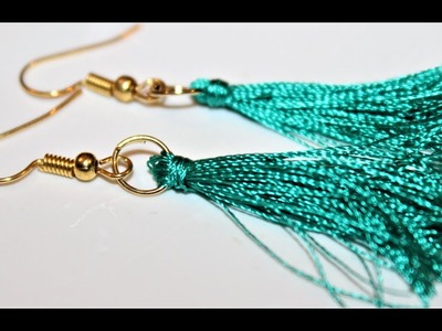 How to make Silk Thread Tassel Earrings at Home !!