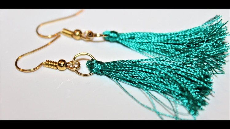 How to make Silk Thread Tassel Earrings at Home !!