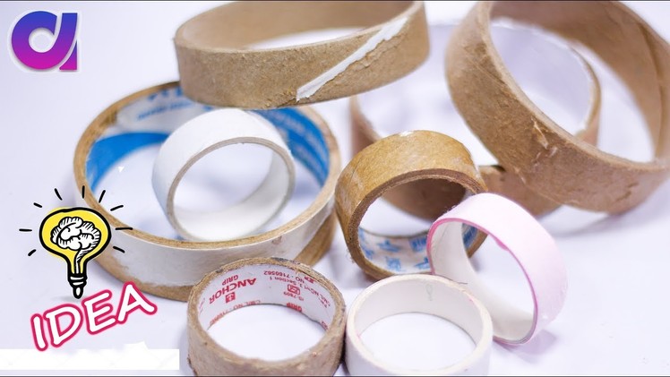 How to reuse waste tape roll at home | Best out of waste | Artkala 356