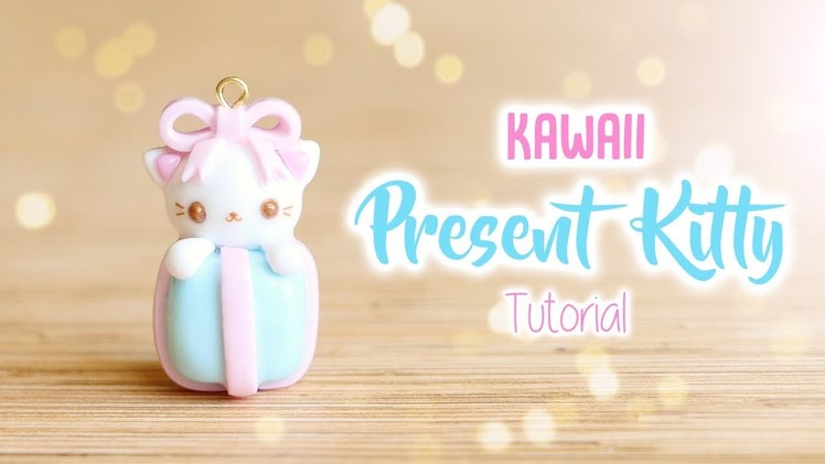Kawaii Christmas Present Kitty│Polymer Clay Tutorial