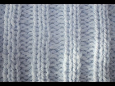 Loom knitting: double rib stitch on a knitting loom