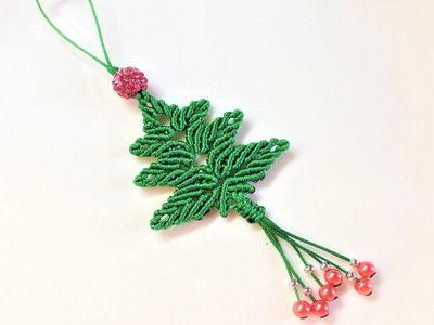 Macrame craft tutorial: The christmas tree key chain