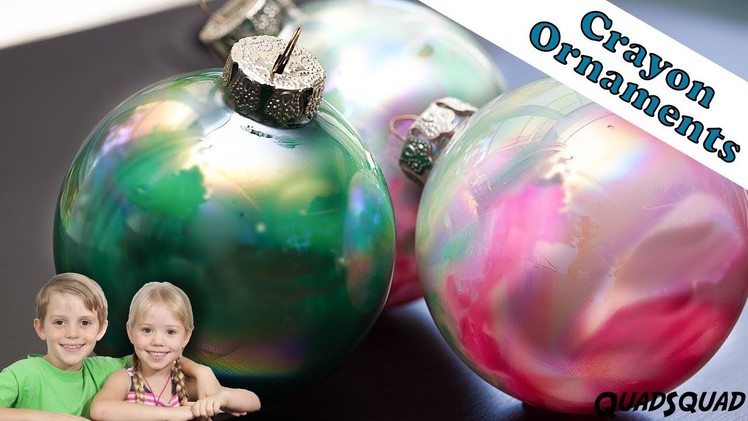Melted Crayon Christmas Ornaments - DIY - Craft Time with Ashley