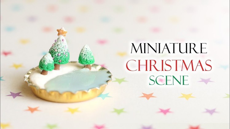 Miniature Christmas Bottlecap Scene│Polymer Clay & UV Resin Tutorial