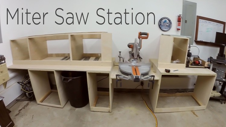 Miter Saw Station Cabinets and Work Surface - 194