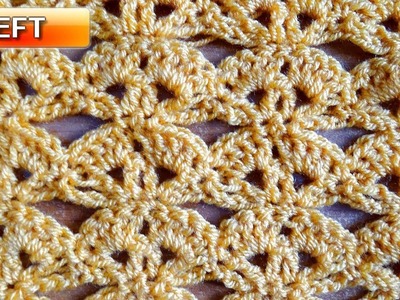 Old Coin Crochet Stitch - Left Handed Crochet Tutorial