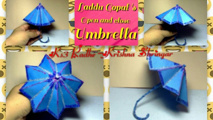 Open and close paper Umbrella.Chhatri for ganpati | how to make Ganesh Umbrella | Ganpati craft idea
