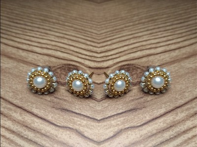 Pearl studs | DIY | With quilling paper