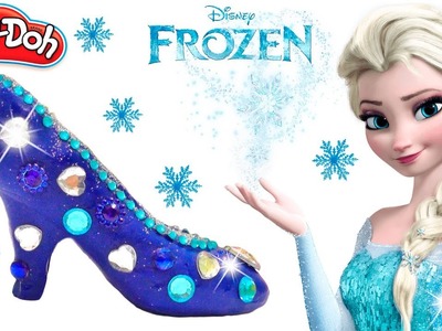 Play Doh Super Craft Making Colorful Elsa Disney Princess Super Glitter High Heels Sparkle Shoes