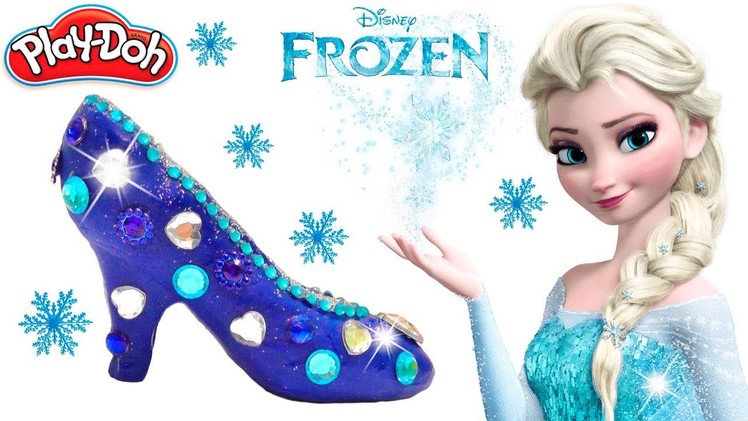 Play Doh Super Craft Making Colorful Elsa Disney Princess Super Glitter High Heels Sparkle Shoes