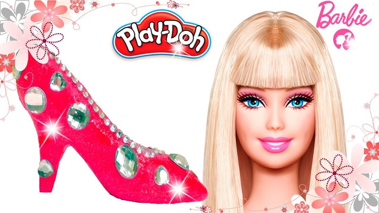 Play Doh Super Craft Making Colorful Barbie Disney Princess Super Glitter High Heels Sparkle Shoes