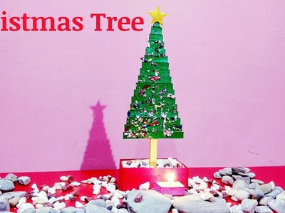 Popsicle stick Christmas tree craft : How to make Christmas tree from stick