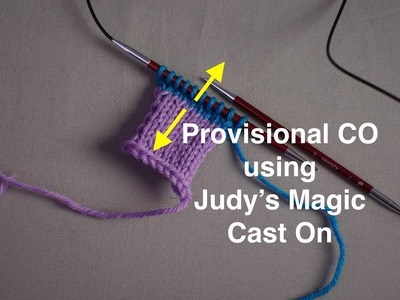 Provisional Cast On using Judy's Magic Cast On