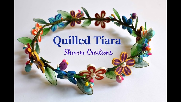 Quilling Tiara. Quilled Hair Accessory. Quilling Jewellery.Fleur quilling