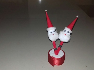 Recycle craft idea.DIY Christmas craft.How to make santa claus (40)