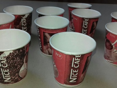 Recycle craft idea.How to reuse disposal tea cup.west material craft idea  (42)