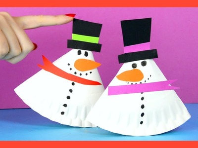 Rocking Snowman Paper Plate Craft for Kids