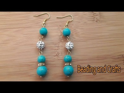 Simple Dangle Earrings. Tutorial. DIY