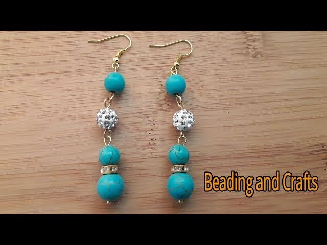 Simple Dangle Earrings. Tutorial. DIY