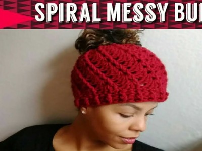 Spiral Messy Bun Hat - Update pattern Messy Bun Beanie tutorial