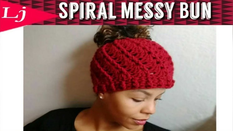 Spiral Messy Bun Hat - Update pattern Messy Bun Beanie tutorial