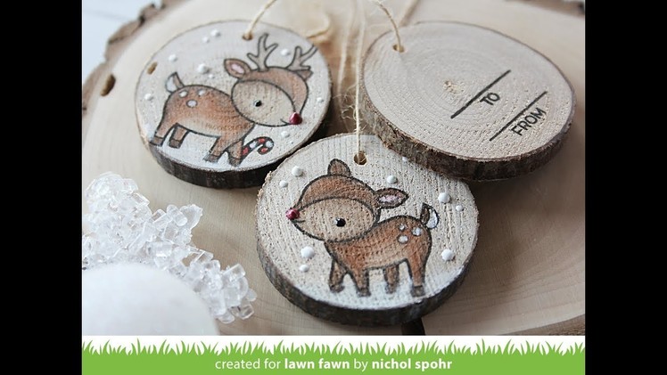 Stamping & Coloring On Wood (Christmas Tags)
