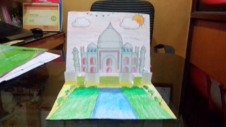 Taj Mahal paper craft - pop up card of swaroop ugale