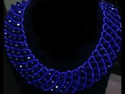 The tutorial on how to make this hand made beaded jewelry necklace.
