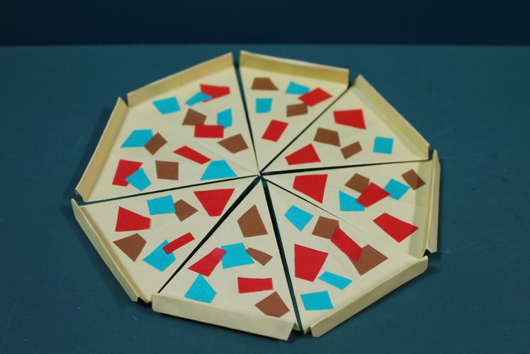 折り紙「ピザ」の折り方Origami "Pizza"